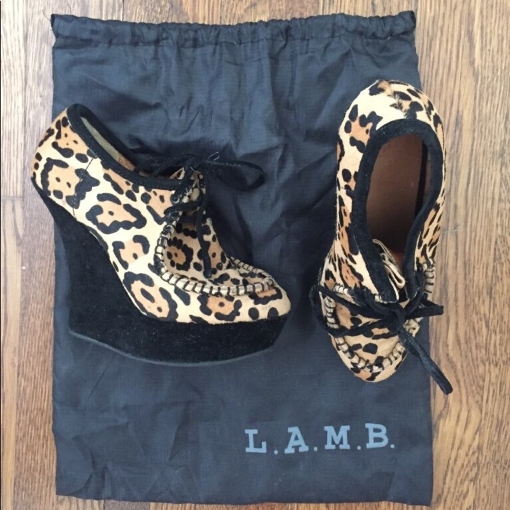 L.A.M.B. Leopard Booties